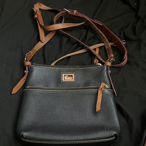 Dooney & Bourke Handbags - Vintage Dooney & Bourke Black and Tan Crossbody Bag